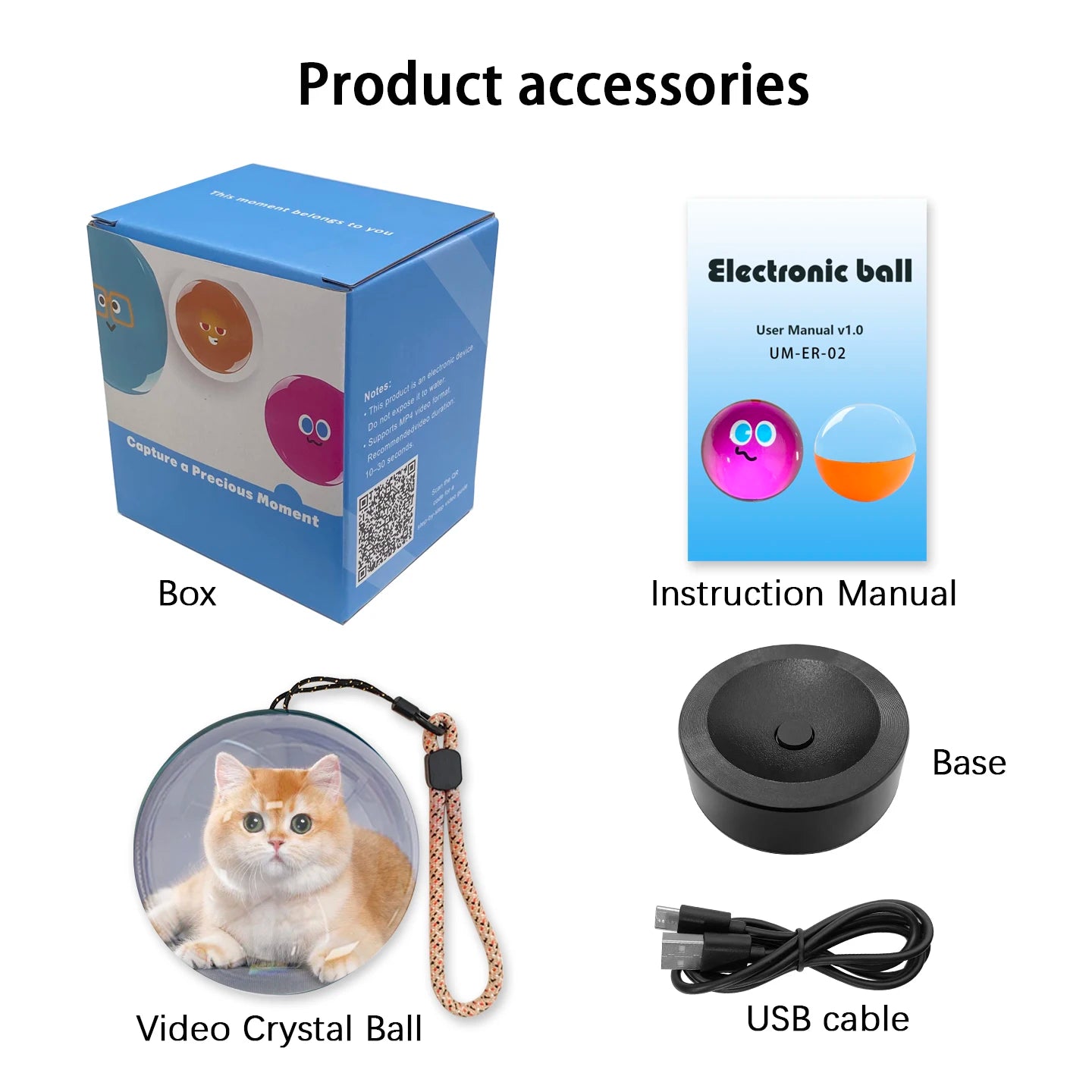 Customizable Video Glass Ball DIY Art Glass Ball Lamp - Spherical Pixel Display, Detachable Video and Sound Game Screen