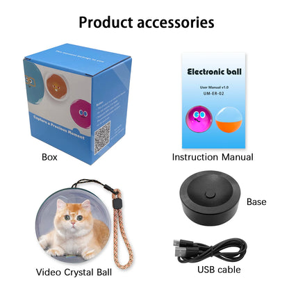 Customizable Video Glass Ball DIY Art Glass Ball Lamp - Spherical Pixel Display, Detachable Video and Sound Game Screen